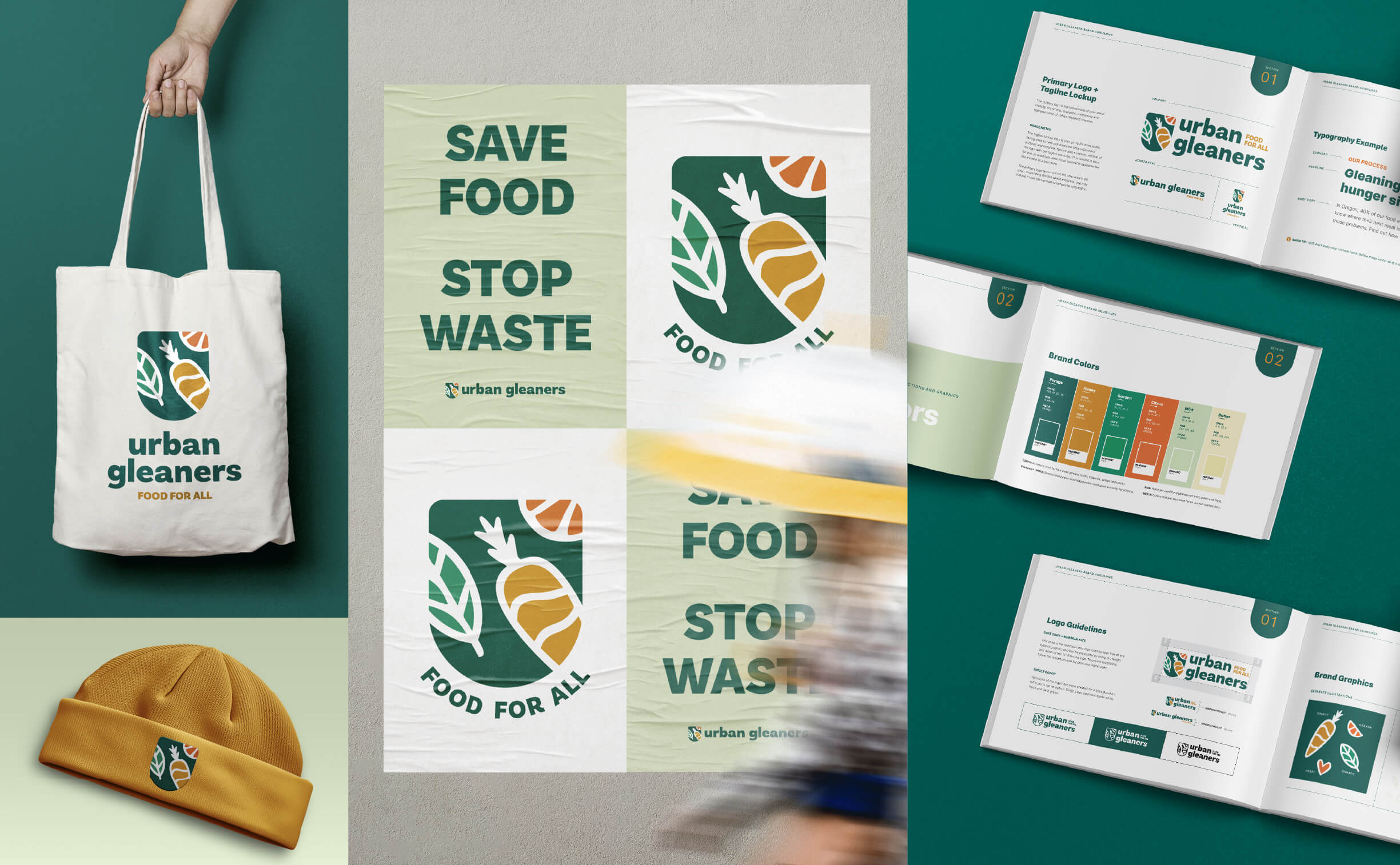 Urban Gleaners brand identity and logo development