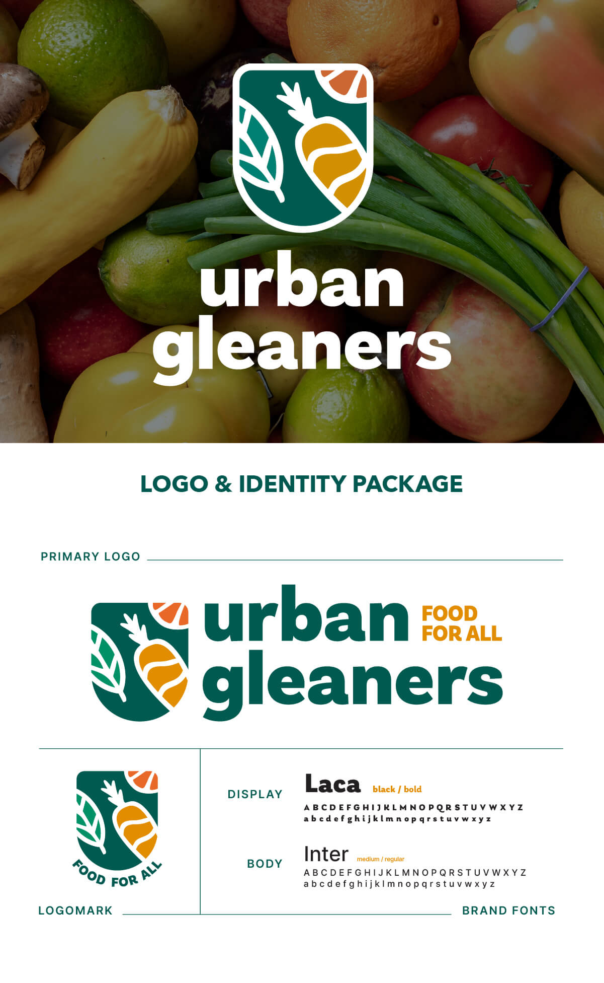 Brand identity and logo for Urban Gleaners created by Fish Marketing