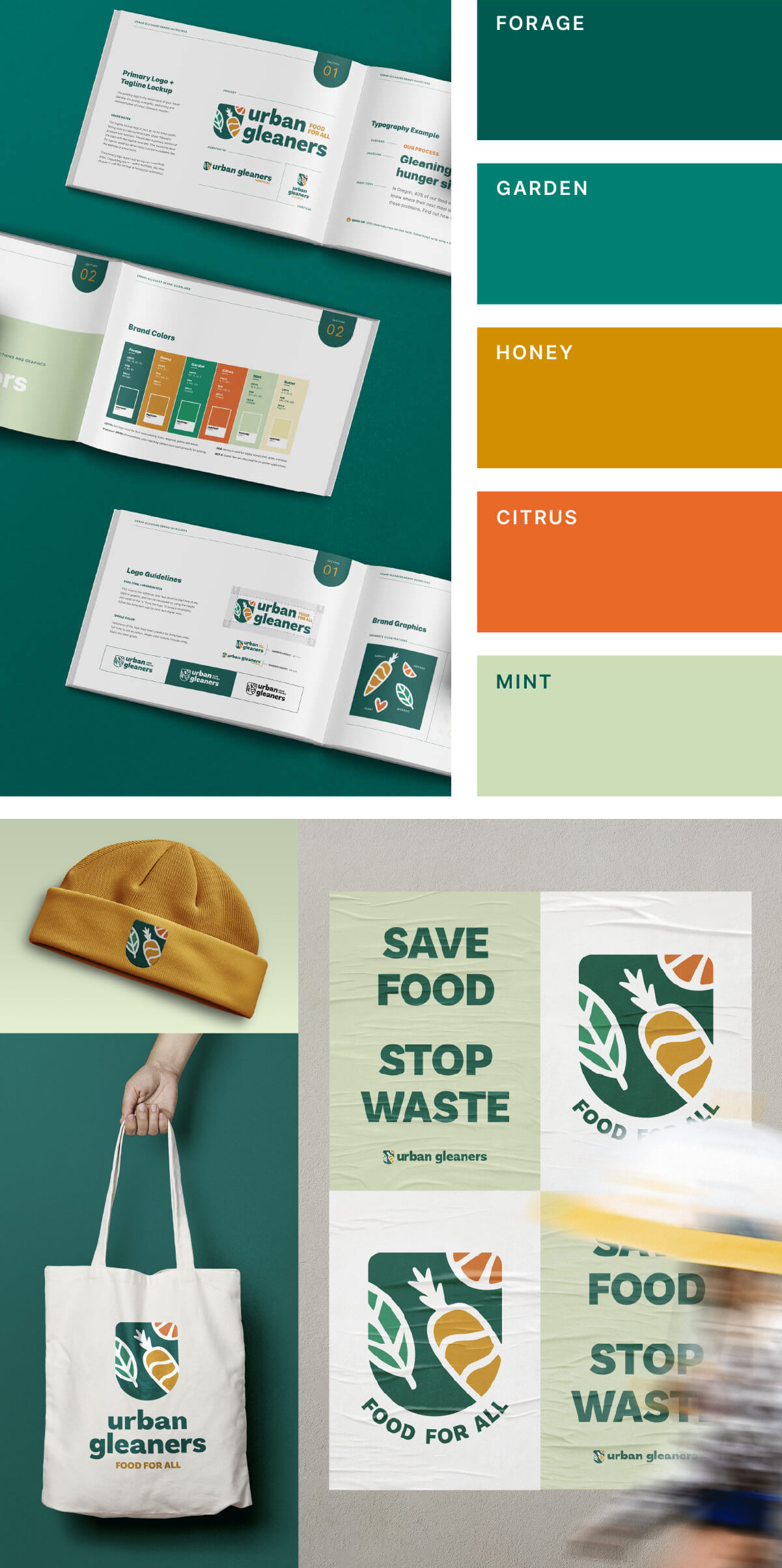 Urban Gleaners brand identity and logo development