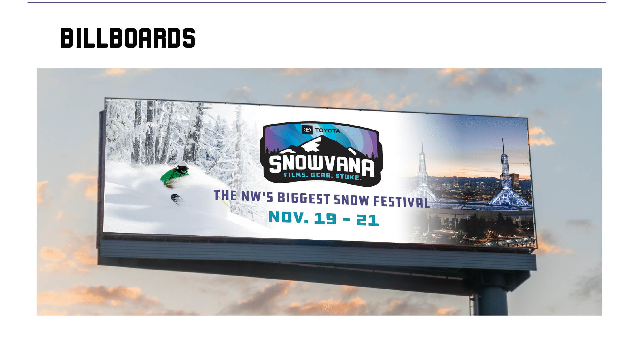 Snowvana billboards and out of home advertising