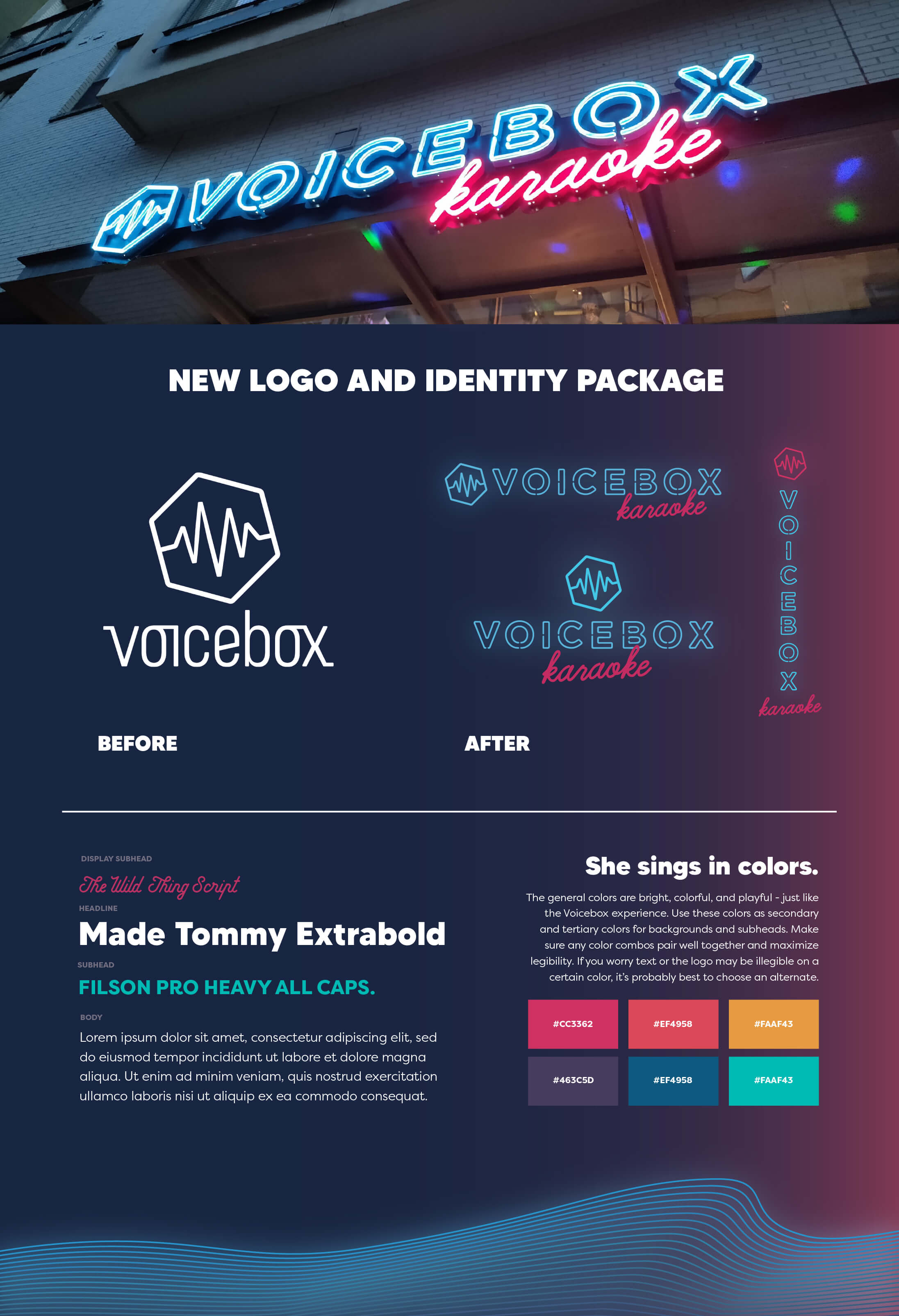 Voicebox Karaoke Rebrand Work Study created by Fish Marketing