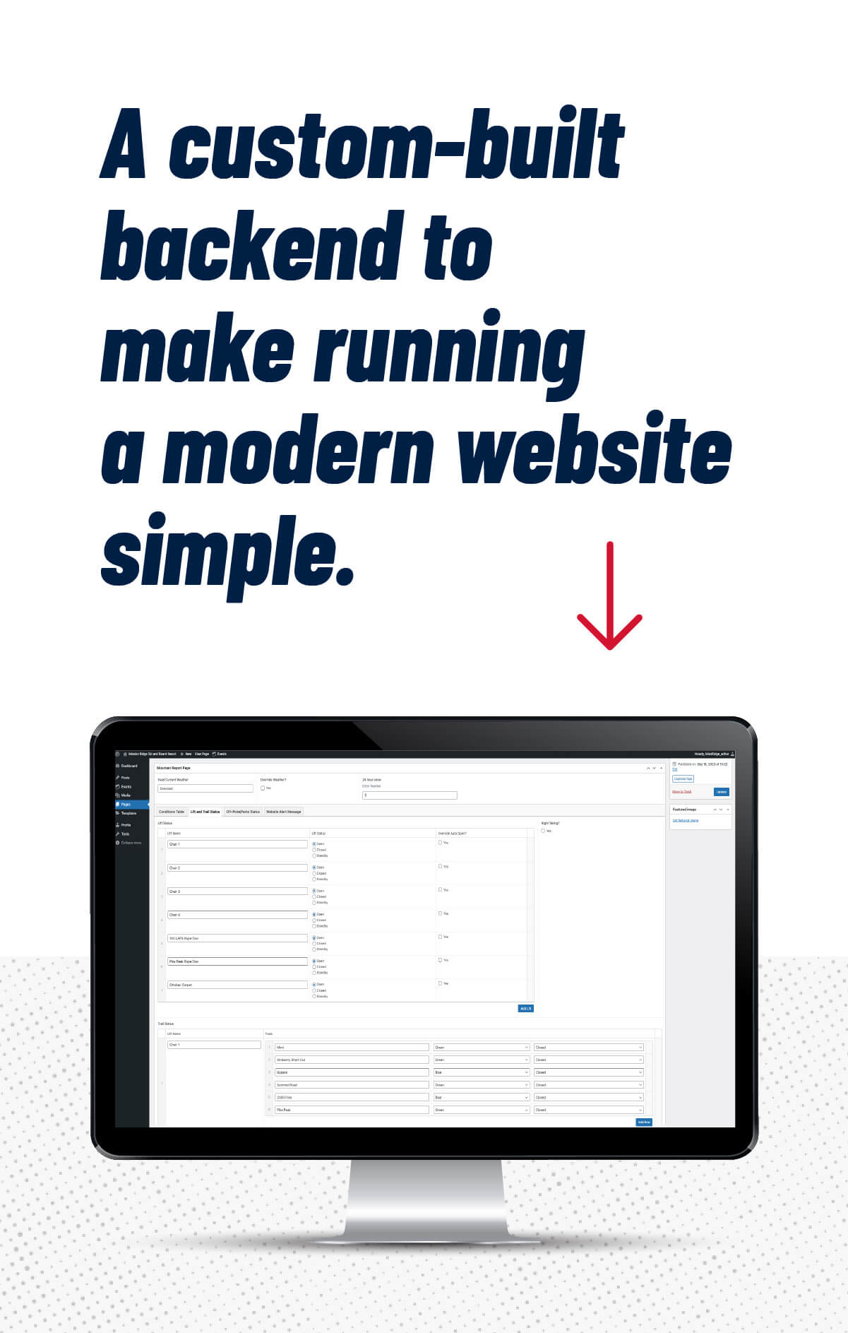 A custom backend to make running a modern website simple