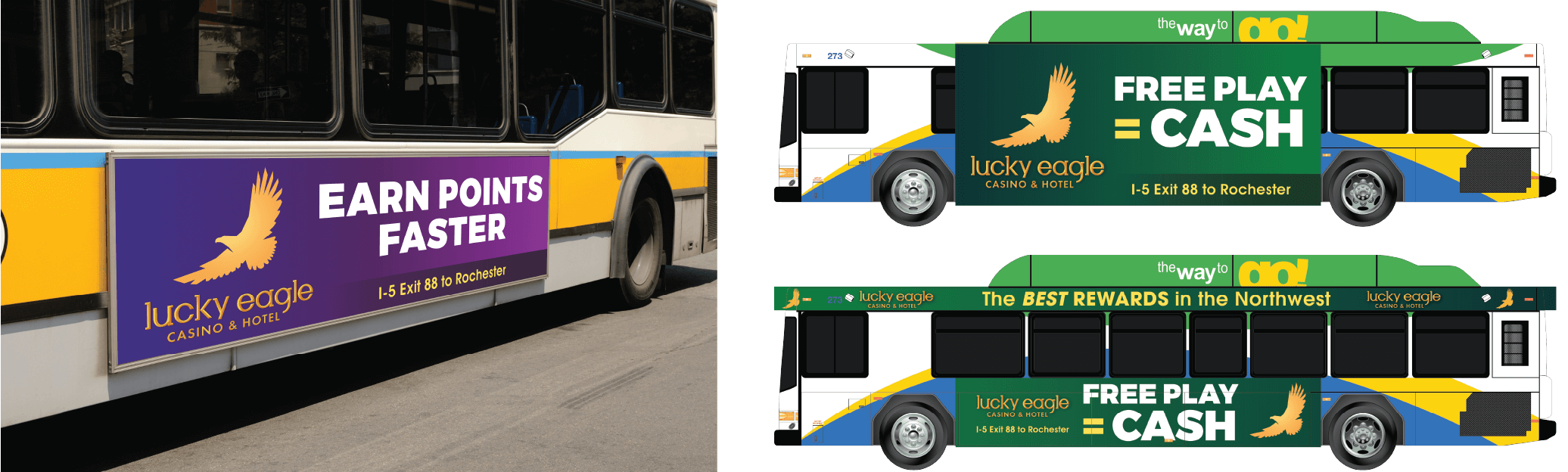 Lucky Eagle Casino - Transit Ads