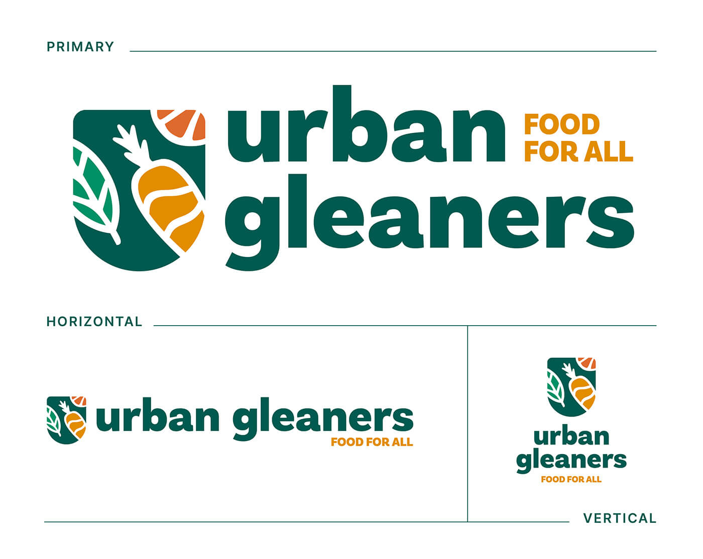 Urban Gleaners logo development - Final logos